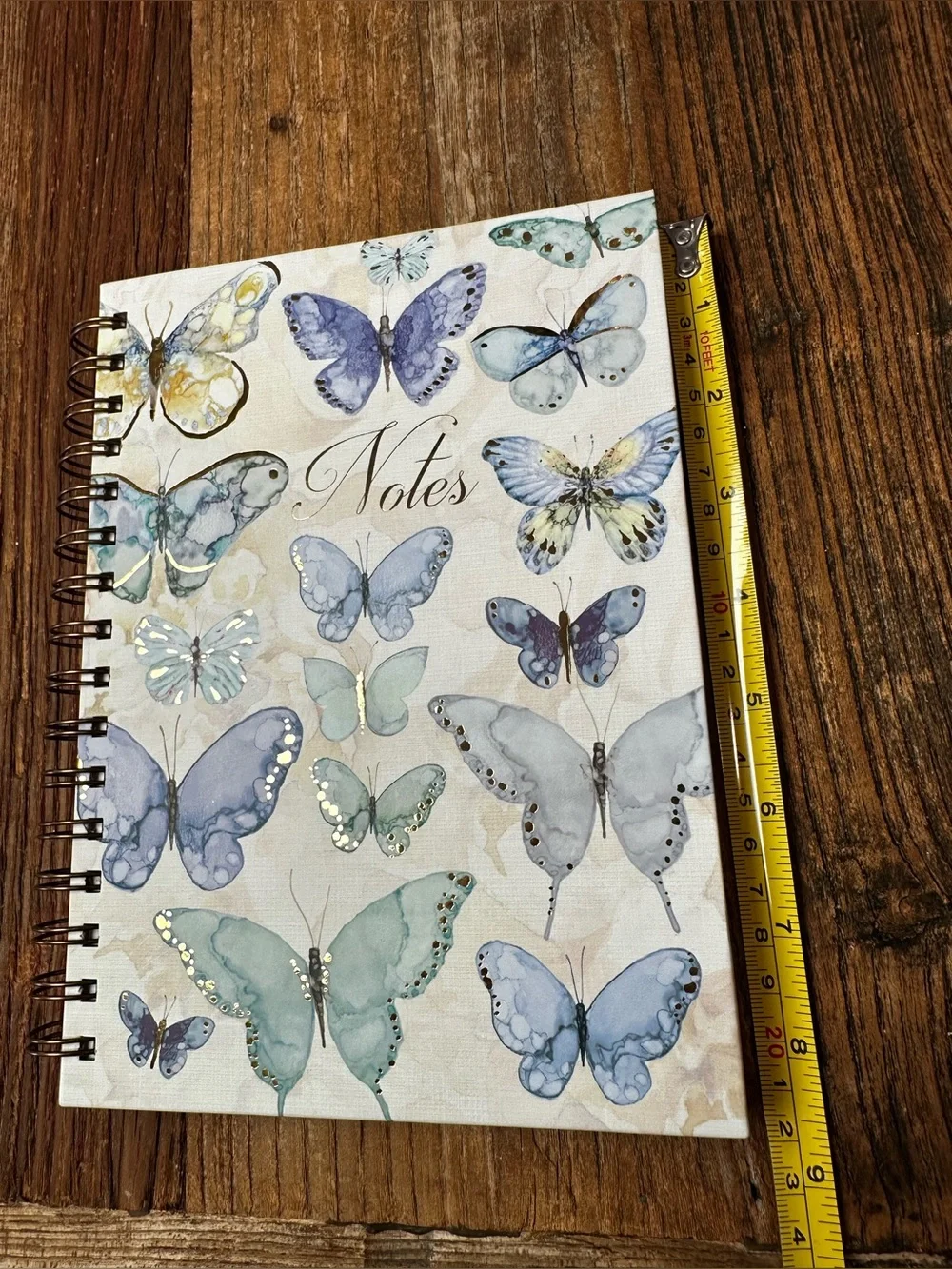 Blue Butterfly Spiral Notebook - Notes
